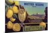 Whittier Reserve Brand - Whittier, California - Citrus Crate Label-Lantern Press-Mounted Art Print