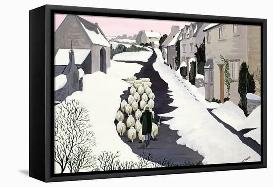 Whittington in Winter-Maggie Rowe-Framed Stretched Canvas