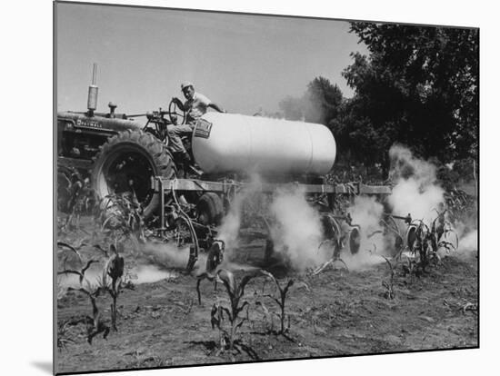 Whitwood Farm, Using of Anhydrous Ammonia Fertilizer-null-Mounted Photographic Print