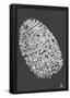 Who Are You Fingerprint Text Poster-null-Framed Poster