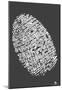 Who Are You Fingerprint Text Poster-null-Mounted Poster