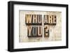 Who are You Question-PixelsAway-Framed Photographic Print