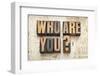 Who are You Question-PixelsAway-Framed Photographic Print