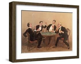 Who Doubled No Trumps?-Leonard Raven-Hill-Framed Premium Giclee Print