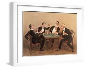 Who Doubled No Trumps?-Leonard Raven-Hill-Framed Premium Giclee Print