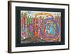 WHO HAS EATEN ALL MY WINDOWS , 1966-Friedensreich Hundertwasser-Framed Art Print