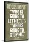 Who Is Going To Stop Me Ayn Rand-null-Stretched Canvas