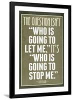 Who Is Going To Stop Me Ayn Rand-null-Framed Art Print