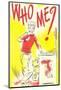 Who Me? Cartoon Kid-Found Image Press-Mounted Photographic Print