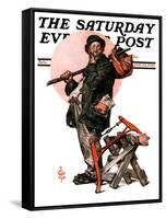 "Who, Me Work?," Saturday Evening Post Cover, January 23, 1926-Joseph Christian Leyendecker-Framed Stretched Canvas