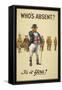 Who's Absent ?" Is It You ? a Recriutment Poster Showing 'John Bull' Pointing His Finger-null-Framed Stretched Canvas