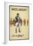 Who's Absent ?" Is It You ? a Recriutment Poster Showing 'John Bull' Pointing His Finger-null-Framed Giclee Print