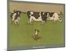 Who's Afraid, a Perky Little Dog Keeps an Eye on Three Cows-Cecil Aldin-Mounted Photographic Print