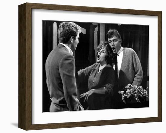 Who's Afraid Of Virginia Woolf?, George Segal, Elizabeth Taylor, Richard Burton, 1966-null-Framed Photo