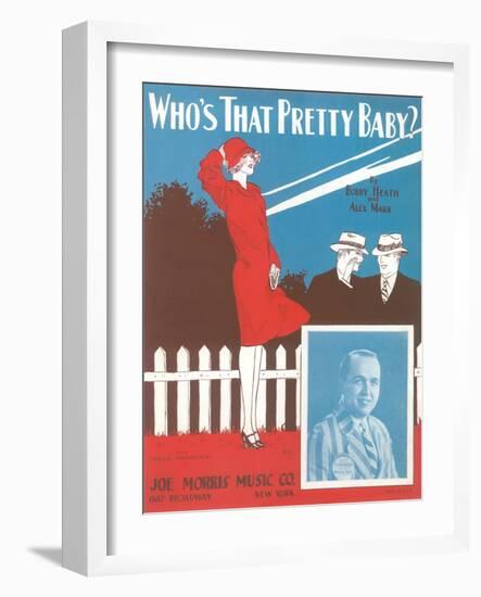 Who's That Pretty Baby Sheet Music-null-Framed Art Print