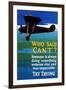 Who Said Can't - Try Trying - Airplane Flying Poster-Lantern Press-Framed Art Print