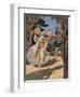 "Who Should I See Get Down But, the Little Gypsy!"-René Bull-Framed Giclee Print