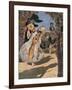 "Who Should I See Get Down But, the Little Gypsy!"-René Bull-Framed Giclee Print