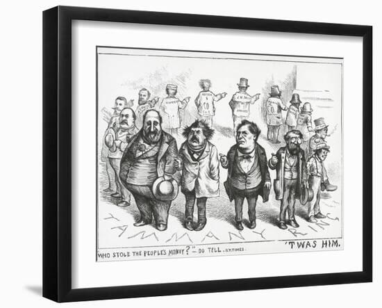 Who Stole the People's Money , from The New York Times, 1871-Thomas Nast-Framed Giclee Print