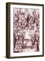 'Who stole the tarts?'-John Tenniel-Framed Giclee Print