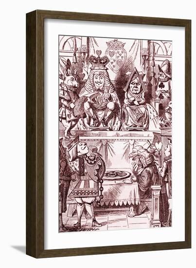 'Who stole the tarts?'-John Tenniel-Framed Giclee Print