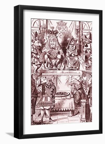 'Who stole the tarts?'-John Tenniel-Framed Giclee Print