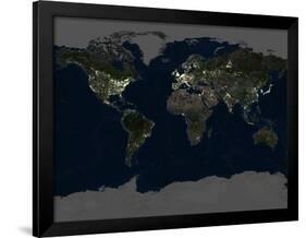 Whole Earth At Night, Satellite Image-PLANETOBSERVER-Framed Photographic Print