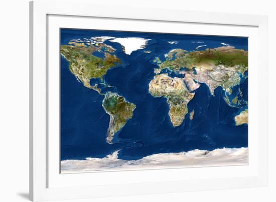 Whole Earth Map-PLANETOBSERVER-Framed Photographic Print