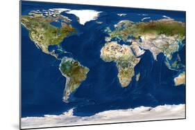 Whole Earth Map-PLANETOBSERVER-Mounted Photographic Print