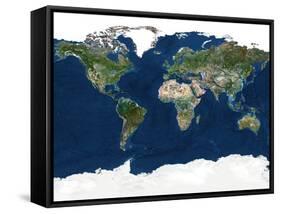 Whole Earth, Satellite Image-PLANETOBSERVER-Framed Stretched Canvas