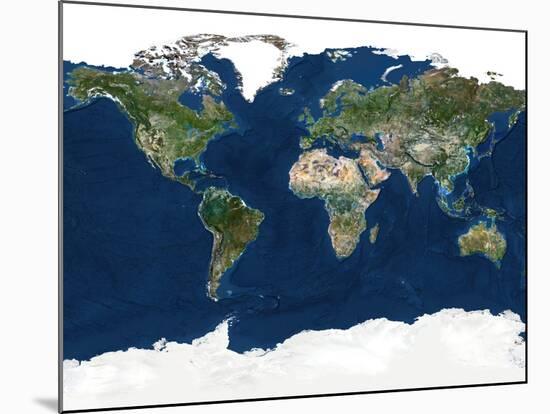 Whole Earth, Satellite Image-PLANETOBSERVER-Mounted Photographic Print