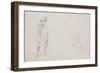 Whole-Length Study of a Small Boy with Faint Studies of His Face and His Left Leg Seen from the Bac-Camille Pissarro-Framed Giclee Print