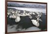 Whooper Swans on Icy Lake-DLILLC-Framed Photographic Print