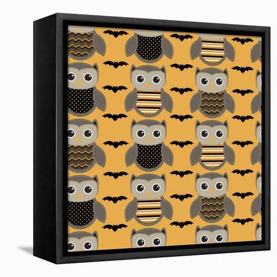 Whoos Batty-Joanne Paynter Design-Framed Stretched Canvas