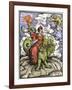 Whore of Babylon Riding the Seven-Headed Dragon-null-Framed Giclee Print