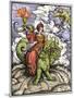 Whore of Babylon Riding the Seven-Headed Dragon-null-Mounted Giclee Print