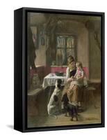 Whose Dinner is it?-Adolf Eberle-Framed Stretched Canvas