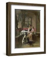 Whose Dinner is it?-Adolf Eberle-Framed Giclee Print