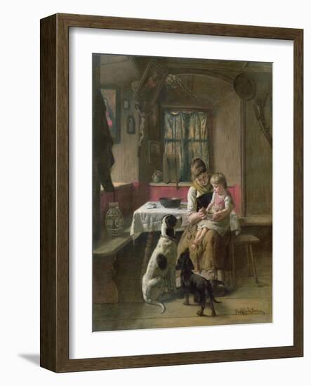 Whose Dinner is it?-Adolf Eberle-Framed Giclee Print