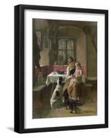 Whose Dinner is it?-Adolf Eberle-Framed Giclee Print