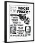 Whose Finger? Today Your Finger is on the Trigger-null-Framed Photographic Print