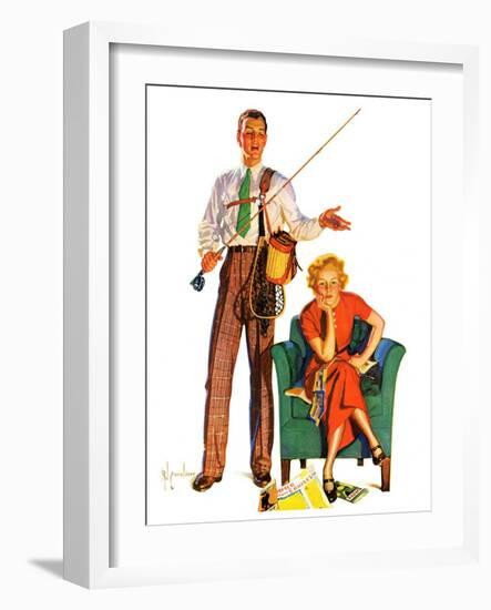 "Whose Vacation?,"July 25, 1936-R.J. Cavaliere-Framed Giclee Print