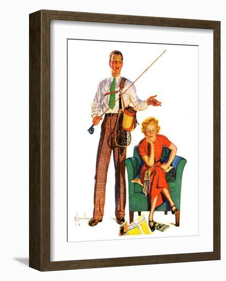 "Whose Vacation?,"July 25, 1936-R.J. Cavaliere-Framed Premium Giclee Print