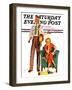 "Whose Vacation?," Saturday Evening Post Cover, July 25, 1936-R.J. Cavaliere-Framed Premium Giclee Print