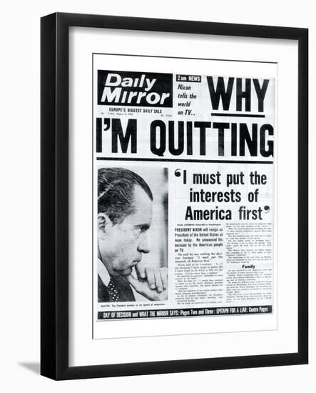 Why I'M Quitting, I Must Put the Interests of America First-null-Framed Photographic Print