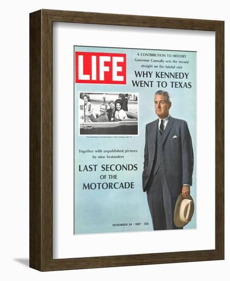 Why Kennedy Went to Texas, Last Seconds of the Motorcade, November 24, 1967-John Dominis-Framed Photographic Print