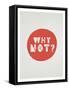 Why Not Affirmation Dot-null-Framed Stretched Canvas