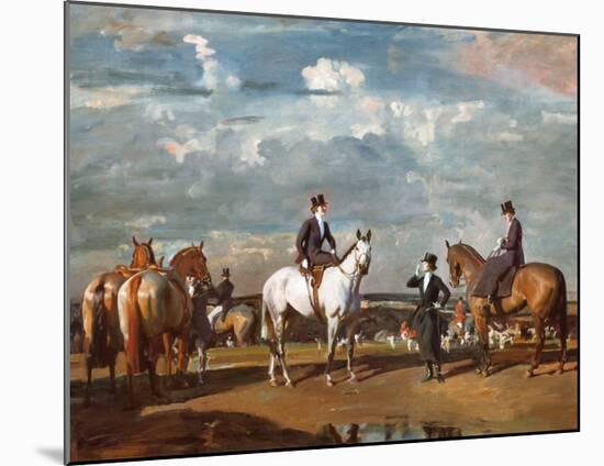 Why Weren't You Out Yesterday?-Alfred James Munnings-Mounted Art Print