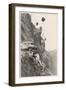 Whymper in Danger from a Rock- Fall on the Matterhorn-Edward Whymper-Framed Art Print