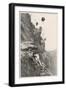 Whymper in Danger from a Rock- Fall on the Matterhorn-Edward Whymper-Framed Art Print